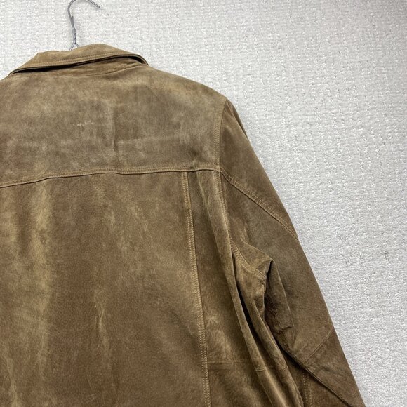 Hathaway Suede Leather Jacket Men’s Sz M Light Brown Classic Casual Outerwear - Picture 14 of 15
